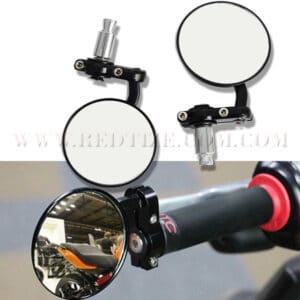 Universal Round Rotatable Adjustable Handle Bar End Rear View Side Mirror for All Bikes