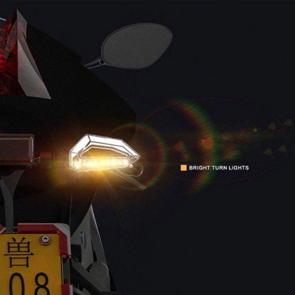 Universal Blade Shaped Bike Motorcycle 9 LED Turn Signal Lights Blinker Front Rear Lights Indicator